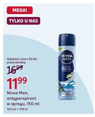 Antyperspirant Niveo Men, w sprayu, 150 ml promocja w Rossmann