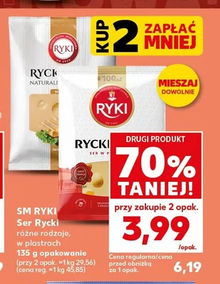 Ser Rycki Maasdam w plastrach Ryki promocja w Kaufland