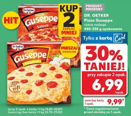 Pizza Guseppe różne rodzaje promocja w Kaufland