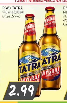 Piwo Tatra promocja w Słoneczko