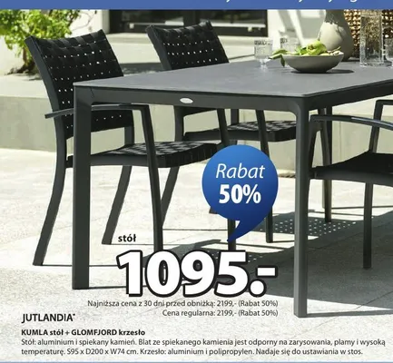 Stół KUMLA promocja w Jysk
