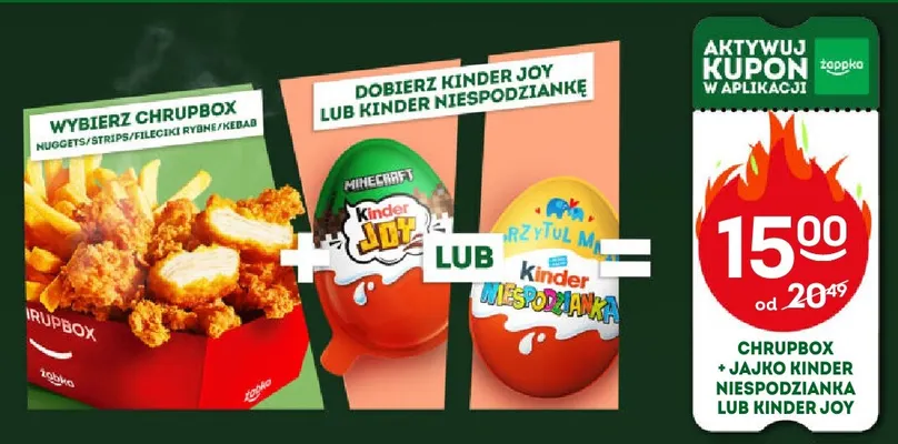 Zestaw Chrupbox + jajko Kinder Niespodzianka promocja w Żabka
