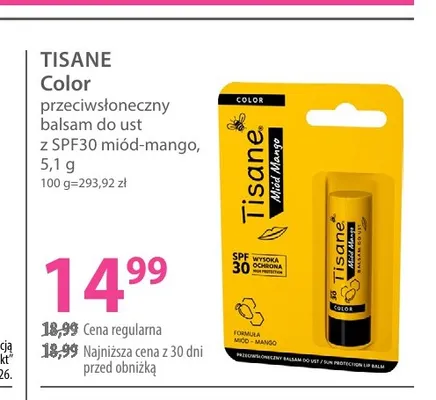 Balsam do ust Tisane Color promocja w Hebe