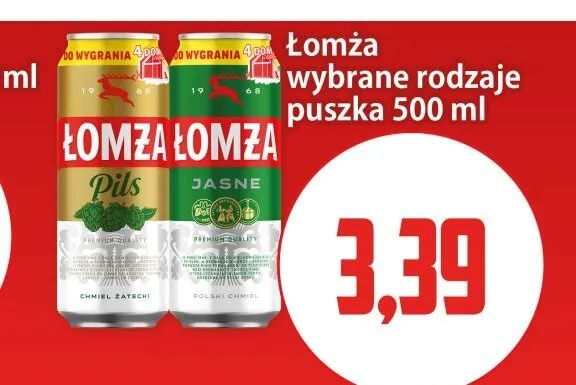 Piwo Łomża Jasne promocja w Kupiec