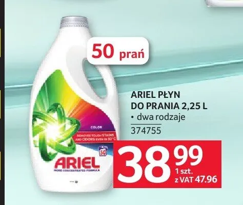 Płyn do prania Ariel promocja w Selgros