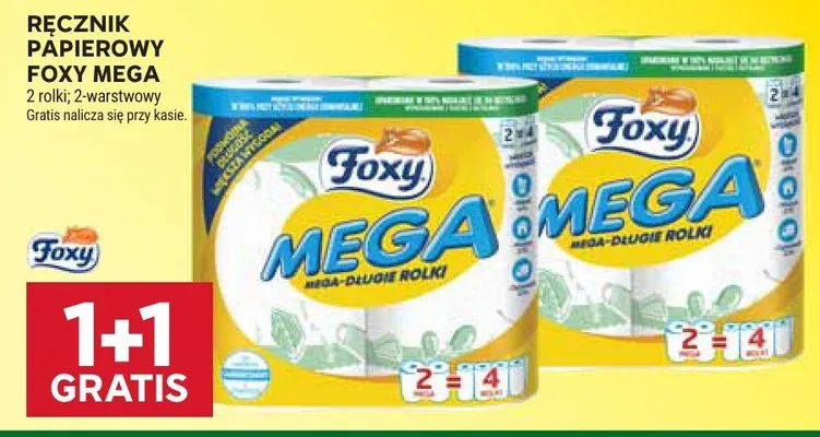 Ręcznik papierowy Foxy Mega 2-warstwowy promocja w Stokrotka