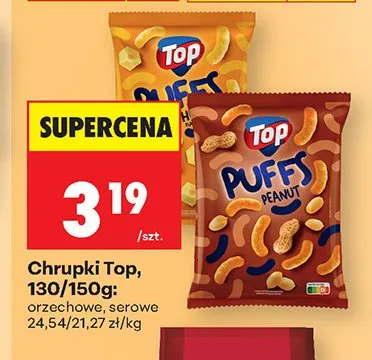 Chrupki Top serowe 130g promocja w Biedronka