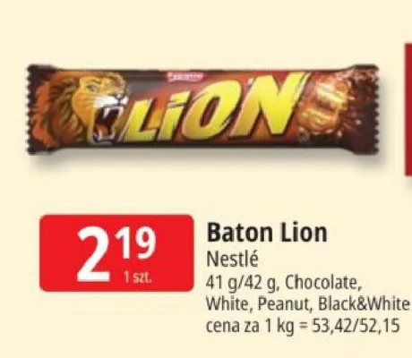 Baton Lion Nestlé Chocolate promocja w Leclerc