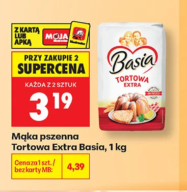 Mąka pszenna Tortowa Extra Basia promocja w Biedronka