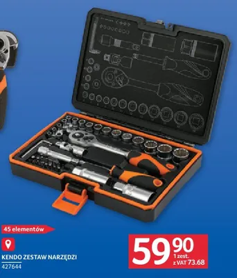 Zestaw narzędzi KENDO 45 elementów promocja w Selgros