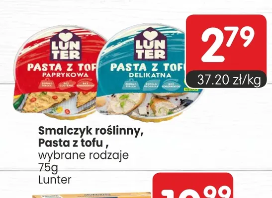 Pasta z tofu paprykowa Lunter promocja w Market Point