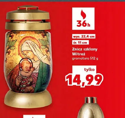 Znicz szklany z-384 promocja w Kaufland
