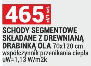 Schody segmentowe składane z drewnianą drabinką OLO promocja w Merkury Market