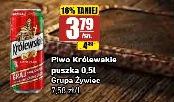 Piwo Królewskie Jasne Pełne 0,5 l promocja w API Market