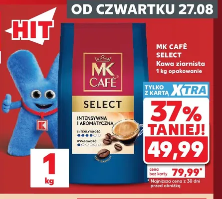 Kawa ziarnista MK Café Select promocja w Kaufland