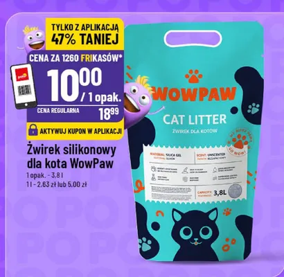 Żwirek silikonowy dla kota WowPaw promocja w POLOmarket