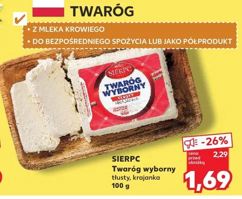 Twaróg wyborny tłusty, krajanką promocja w Kaufland