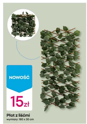 Płot z liścmi 180x130 cm promocja w Pepco