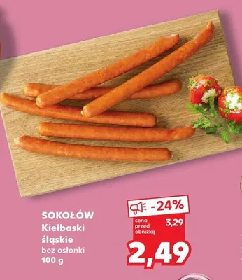 Kiełbaski śląskie bez osłonki promocja w Kaufland