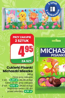 Cukierki pisanki mieszko promocja w Dino