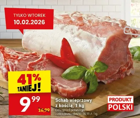 Schab wieprzowy z kością, 1 kg promocja w Twój Market