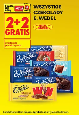 Czekolady  2+2 GRATIS promocja w Biedronka