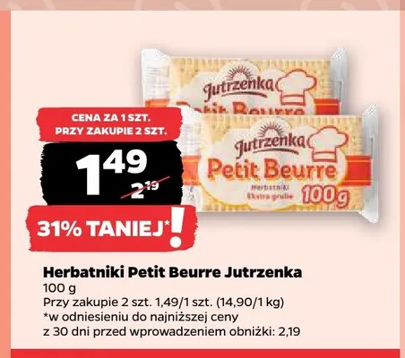Herbatniki Petit Beurre Jutrzenka promocja w Netto