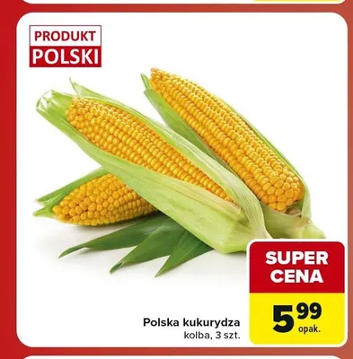 Kukurydza kolba polska 3-pak promocja w Carrefour Market