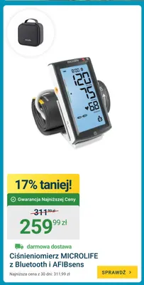 Ciśnieniomierz Microlife z Bluetooth i AFIBsens promocja w ERLI