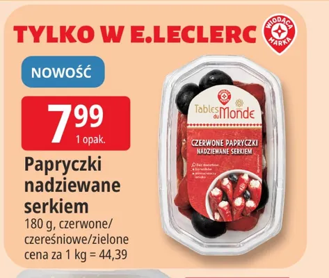 Papryczki nadziewane serkiem zielone Tables du Monde promocja w Leclerc