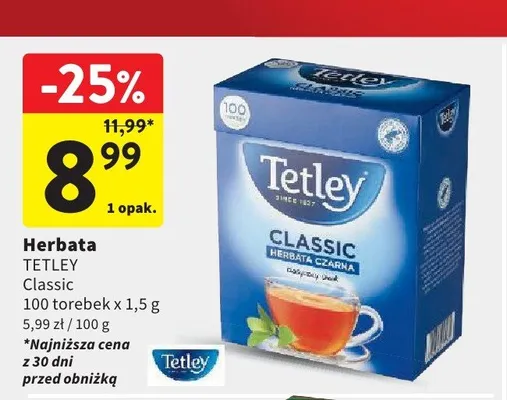 Herbata Tetley Classic promocja w Intermarche