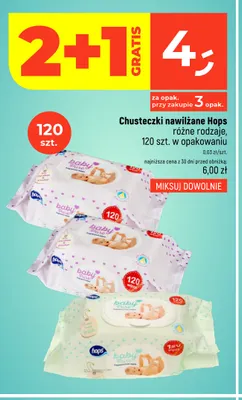Chusteczki nawilżane Hops promocja w Dealz