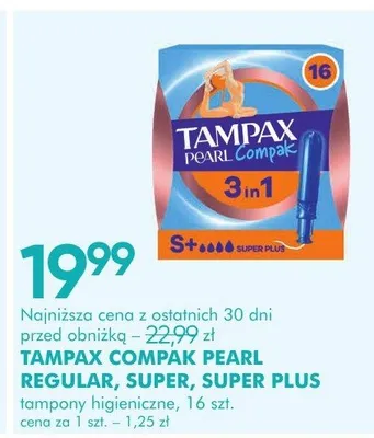 Tampony higieniczne regular, super, super plus promocja w Super-Pharm