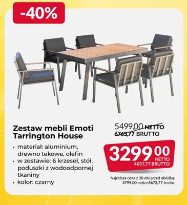 Zestaw mebli Emoti Tarrington House promocja w Makro