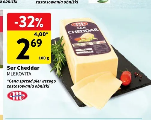 Ser Cheddar Mlekovita promocja w Intermarche