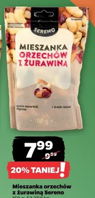 Mieszanka orzechów z żurawiną Sereno promocja w Netto