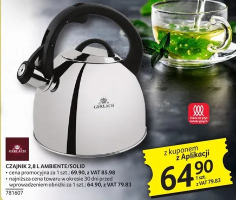 Czajnik 2,8 l Ambiente/Solid Gerlach promocja w Selgros