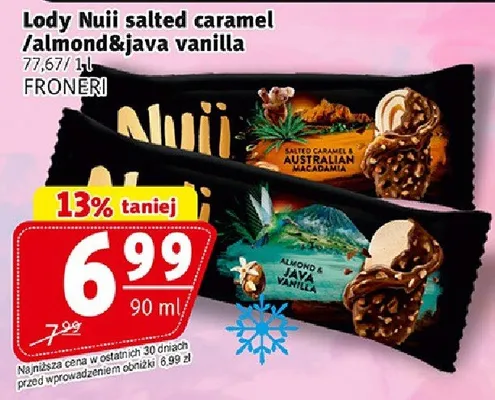 Lody Nuii salted caramel Froneri promocja w Prim Market