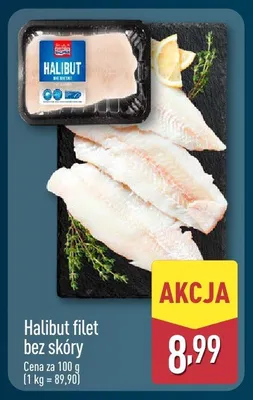 Halibut filet bez skóry promocja w Aldi