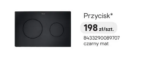 Przycisk spłukujący Roca czarny mat promocja w Castorama