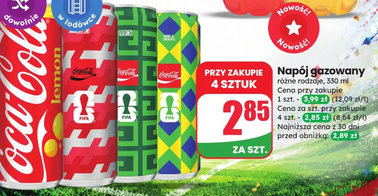 Napój gazowany Coca-Cola Lemon promocja w Dino