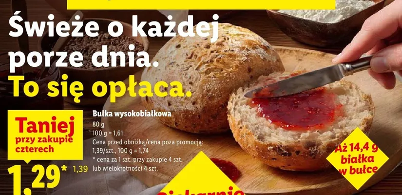 Bułka wysokobiałkowa Piekarnia Lidla promocja w Lidl