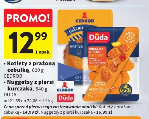 Kotlety z prażoną cebulką Cedrob promocja w Intermarche