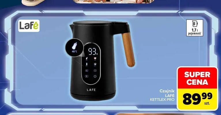 Czajnik elektryczny Lafé Kettlex Pro promocja w Carrefour