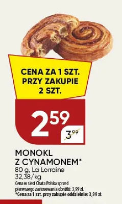 Monokl z cynamonem La Lorraine promocja w Chata Polska
