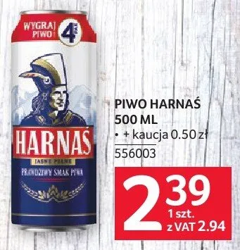Piwo Harnaś Mocne 500ML promocja w Selgros
