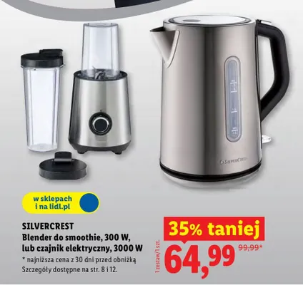 Czajnik elektryczny, 3000W promocja w Lidl