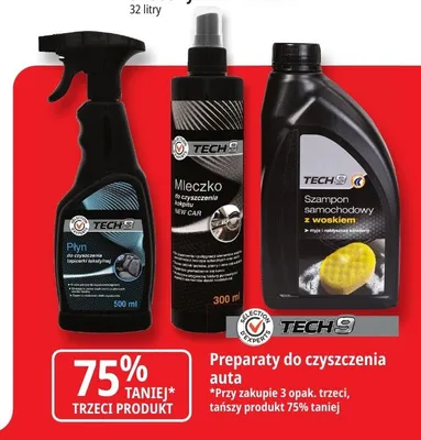 Płyn do czyszczenia tapicerki tekstylnej Tech9 promocja w Leclerc