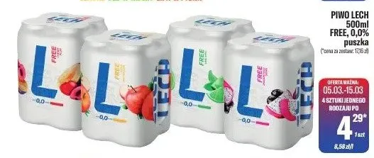 Piwo Lech 500ml FREE puszka promocja w Tomi Markt