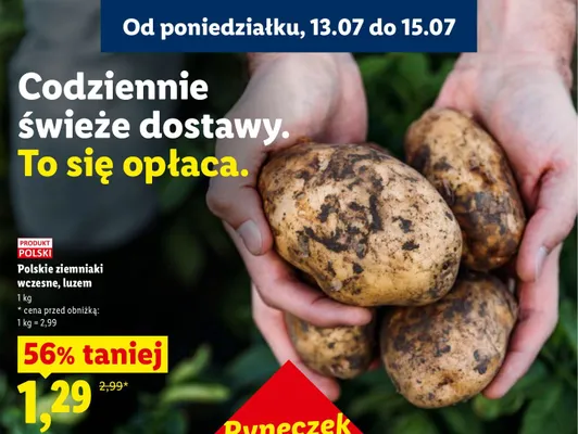 Ziemniaki wczesne polskie promocja w Lidl